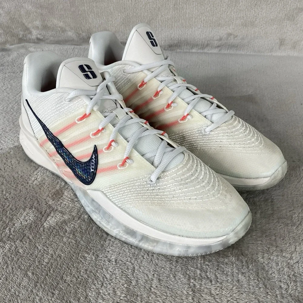 Nike Sabrina 3 Basketball Shoes Womens 14.5 Mens 13 White Coral Basketball